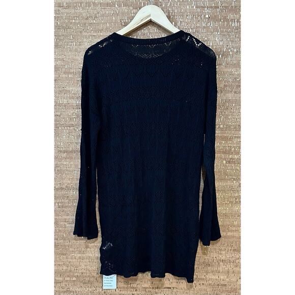 CiCi Bird Black Crew Neck Sweater Tunic Women's Size Medium NWT - Picture 3 of 7